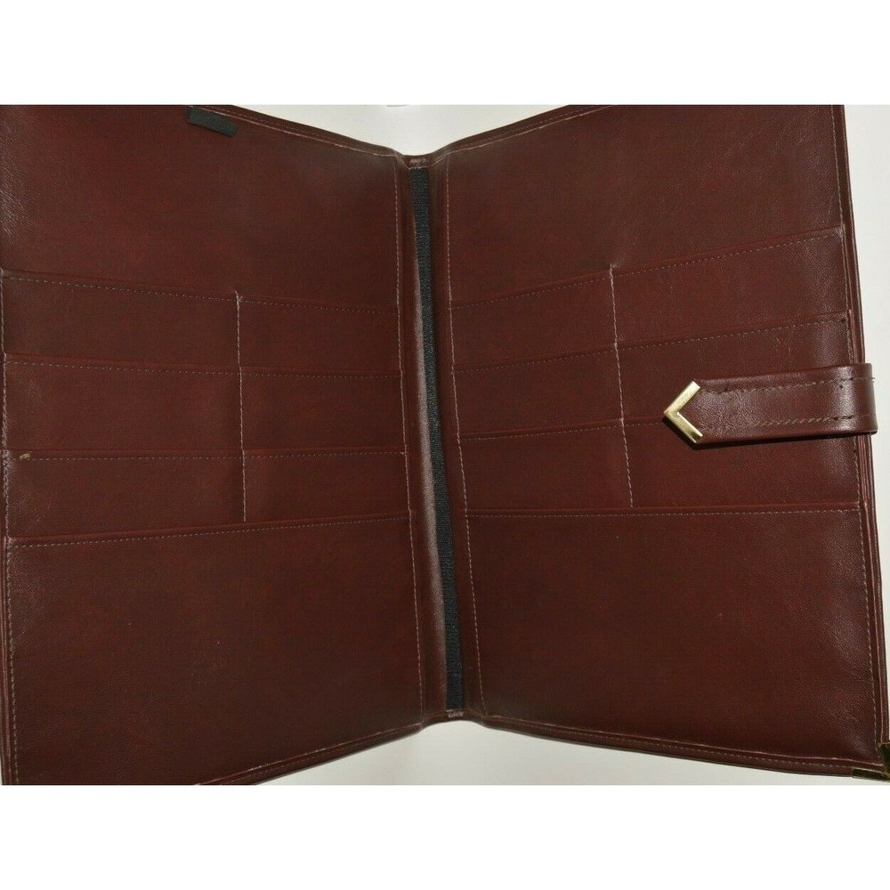 High End Large Omega Designs Brown Leather Sales Display Attaché Case Notepad - Picture 2 of 6
